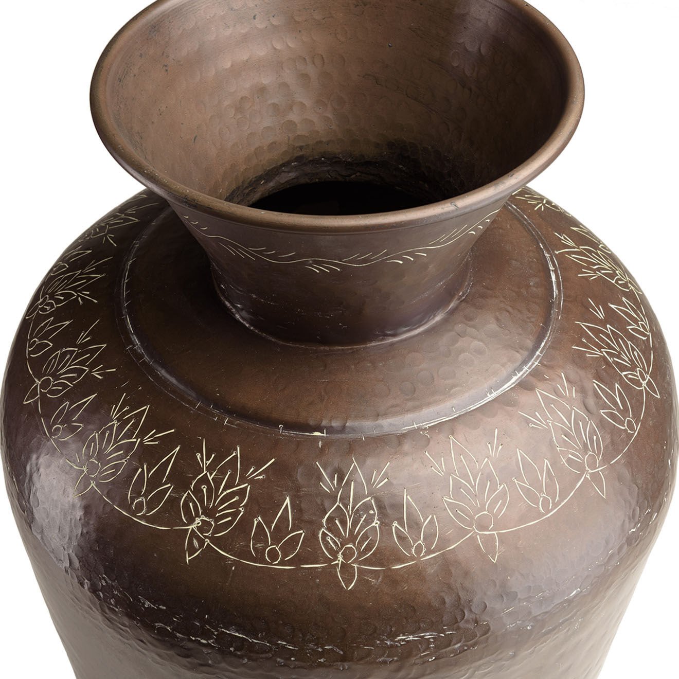 Macabane Vase patine antique Honoré cuivre foncé - D.40xH.85.5 cm