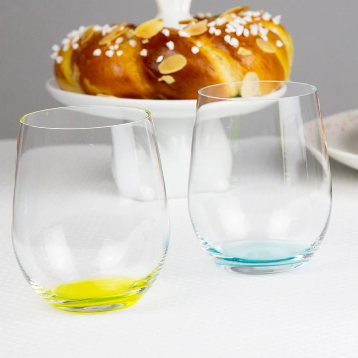 Riedel - O Wine Happy O Wasserglas 320 ml, transparent / mehrfarben (4er-Set)