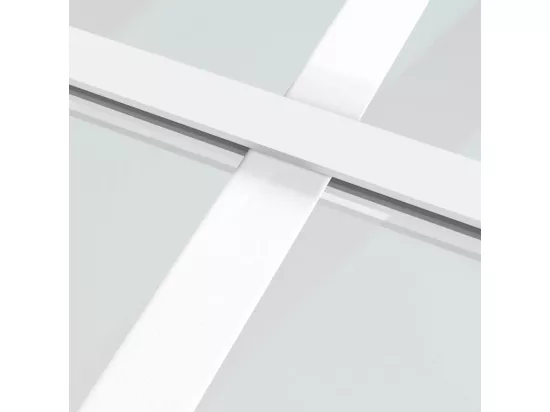 Porte intérieure 76x201,5 cm Blanc Verre mat et aluminium
