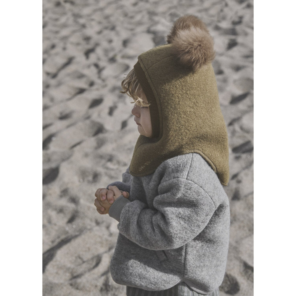 Køb Huttelihut Camel Melange Elefanthue Uld Alpaca Pompoms