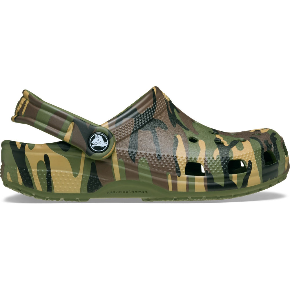 Køb Crocs Army Green/Multi Classic Camouflage Clog