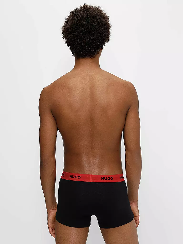 HUGO Pants 3-er Pkg. schwarz oliv rot schwarz