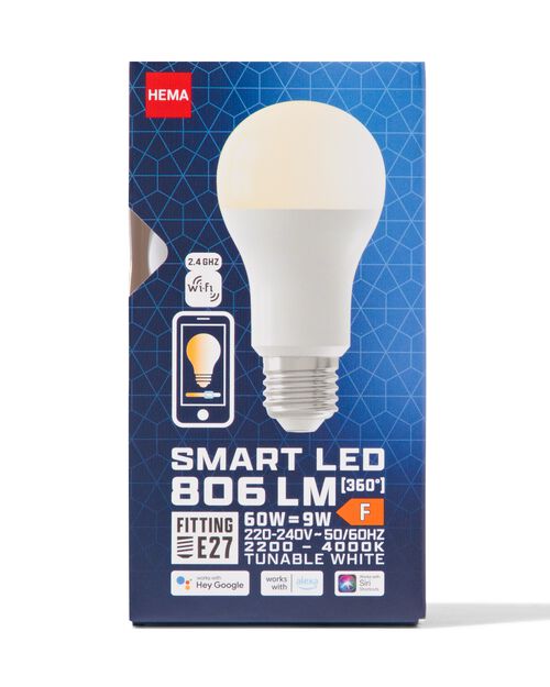 ampoule led poire smart white 9,4W 806lm