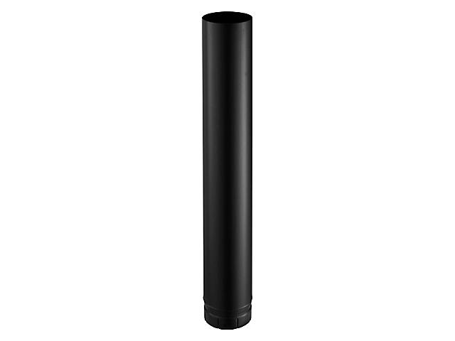 Tuyau de poêle à bois émaillé noir mat 1 m ø130 mm Poujoulat
