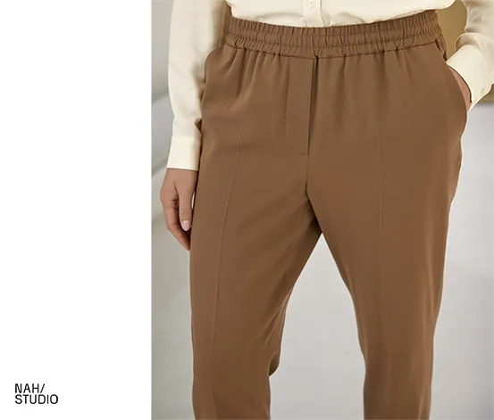 NAH/STUDIO Wollhose | nachhaltige Merinowolle, camel