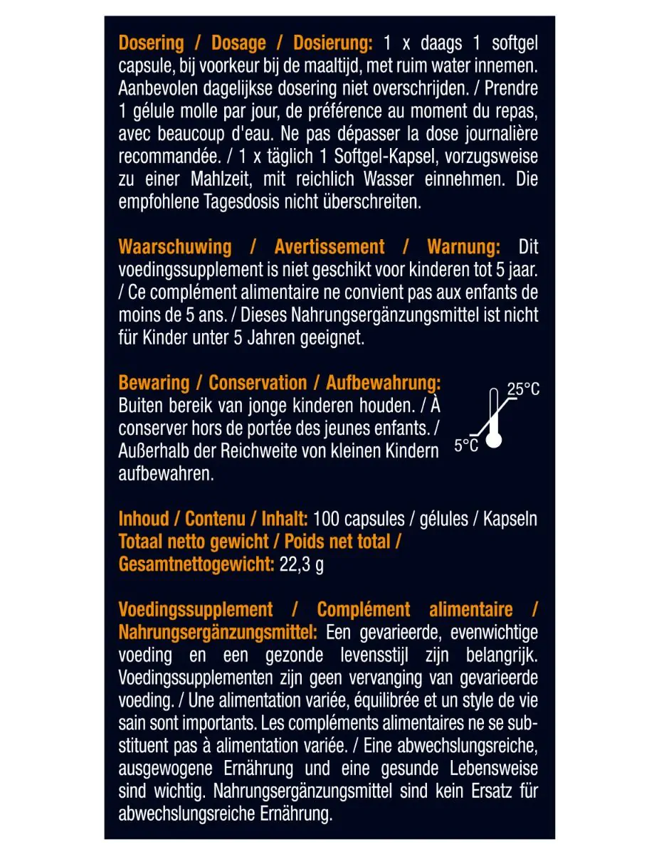 Vitamine D3 5 mcg 100 capsules