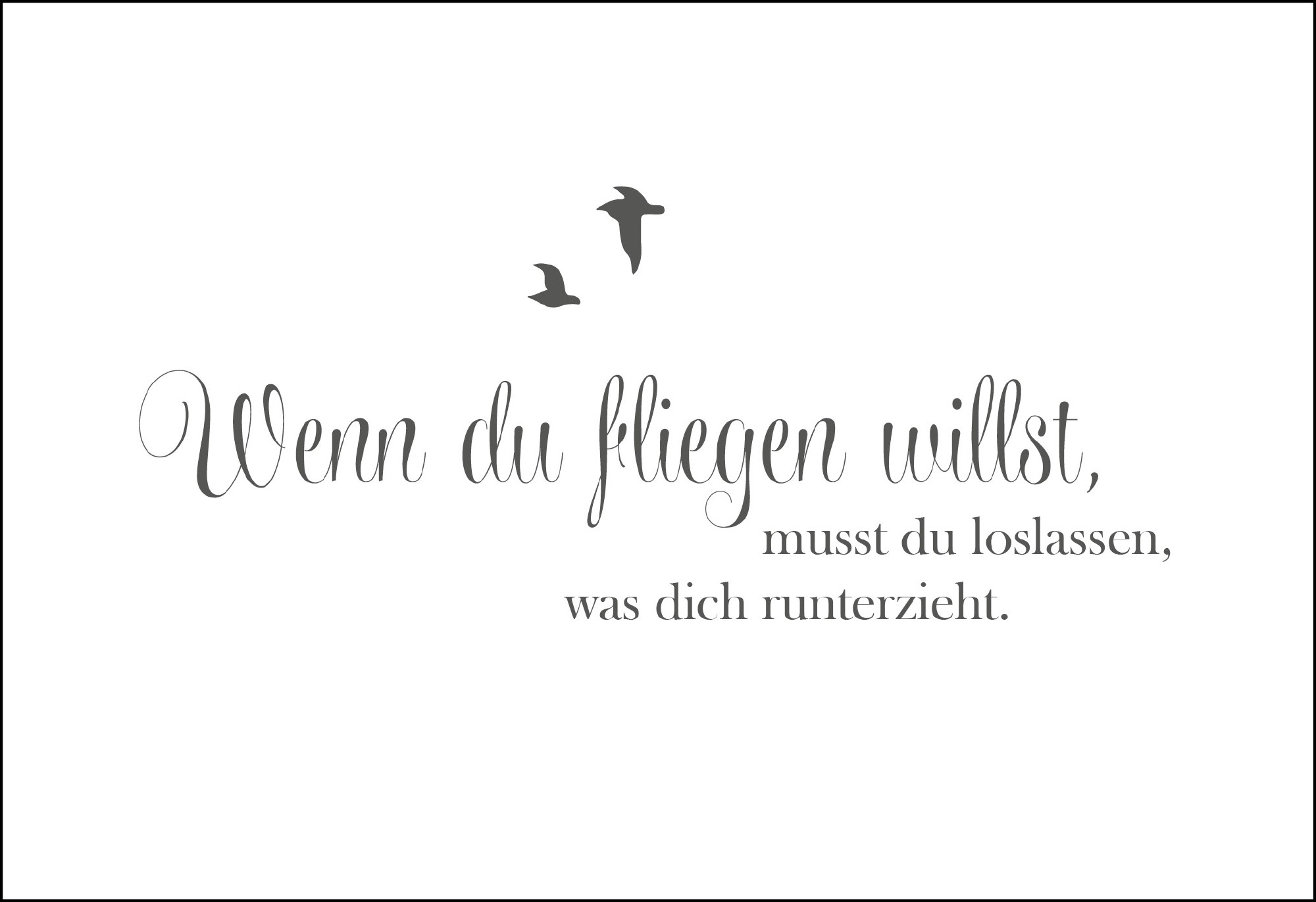 Postkarte 'Wenn du fliegen willst...' günstig bestellen