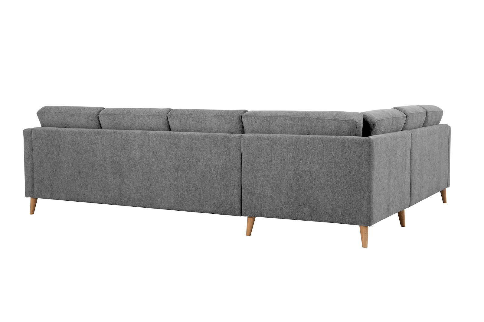 Eden hjørnesofa 23 hjørne i tekstil Thor 3 Grey med ben i eik natur (15137).