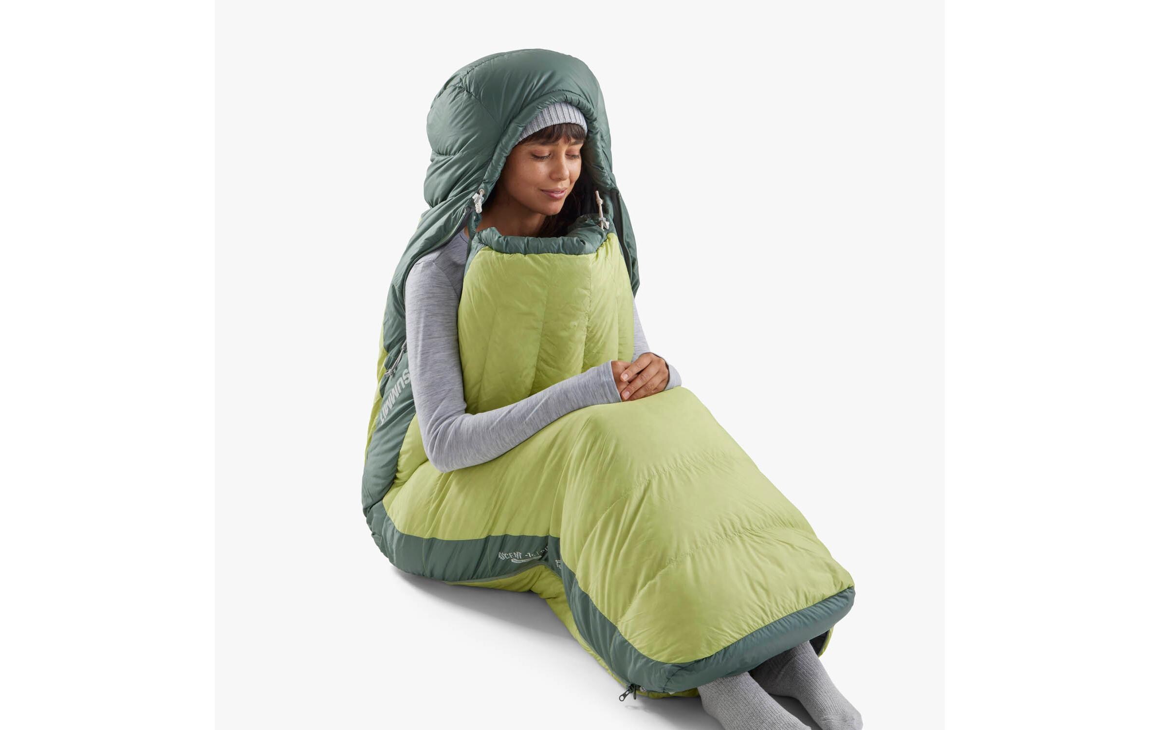 Ascent Women's -1C/30F R Polyester, Grün/Limettengrün<br>Mumienschlafsack