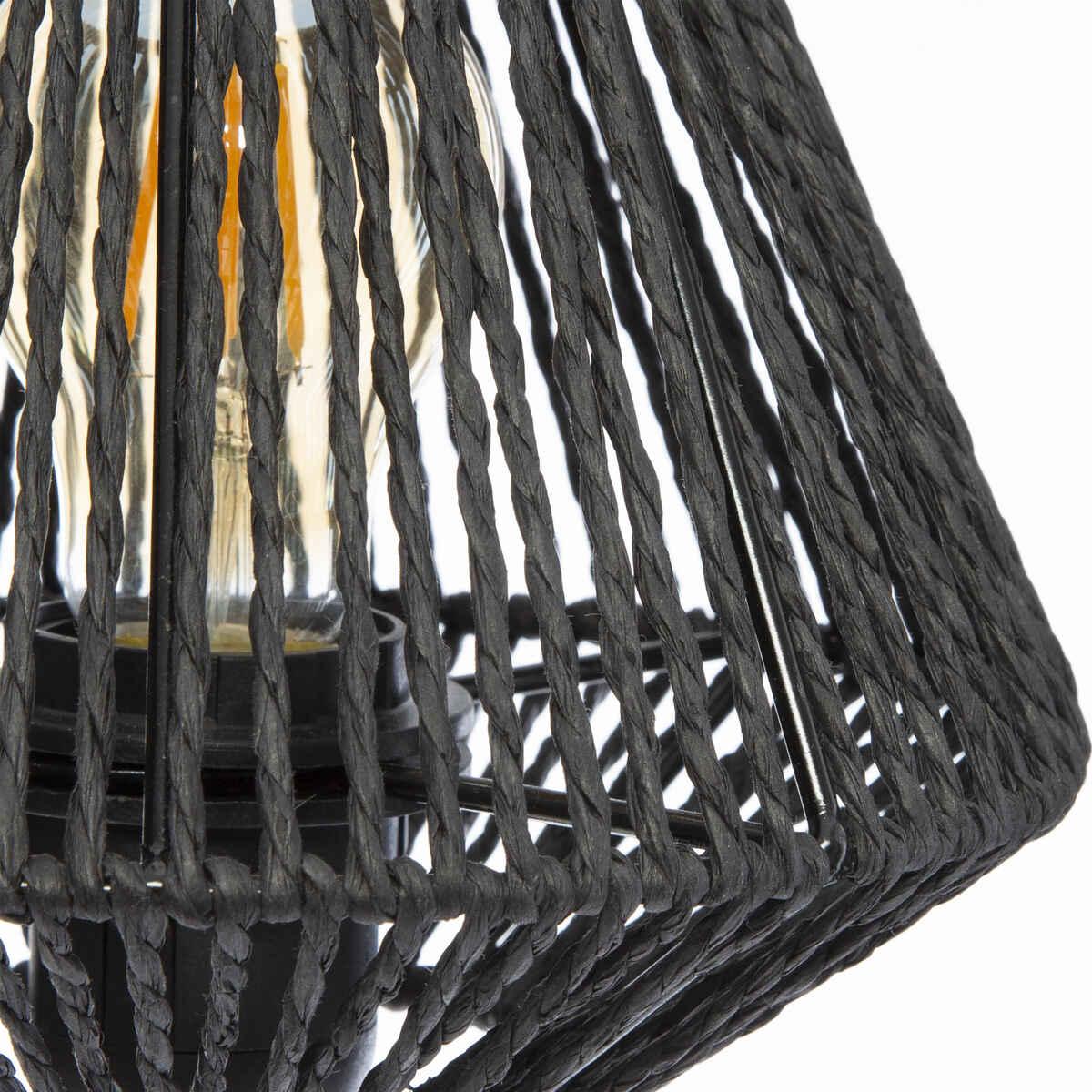 LAMPE CORDE NOIR JILY H.34CM