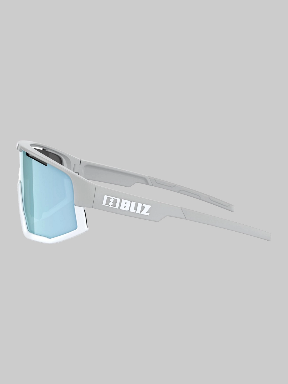 BLIZ Active Eyewear Fusion Matt Light Grey Sunglasses smoke w ice blue multi