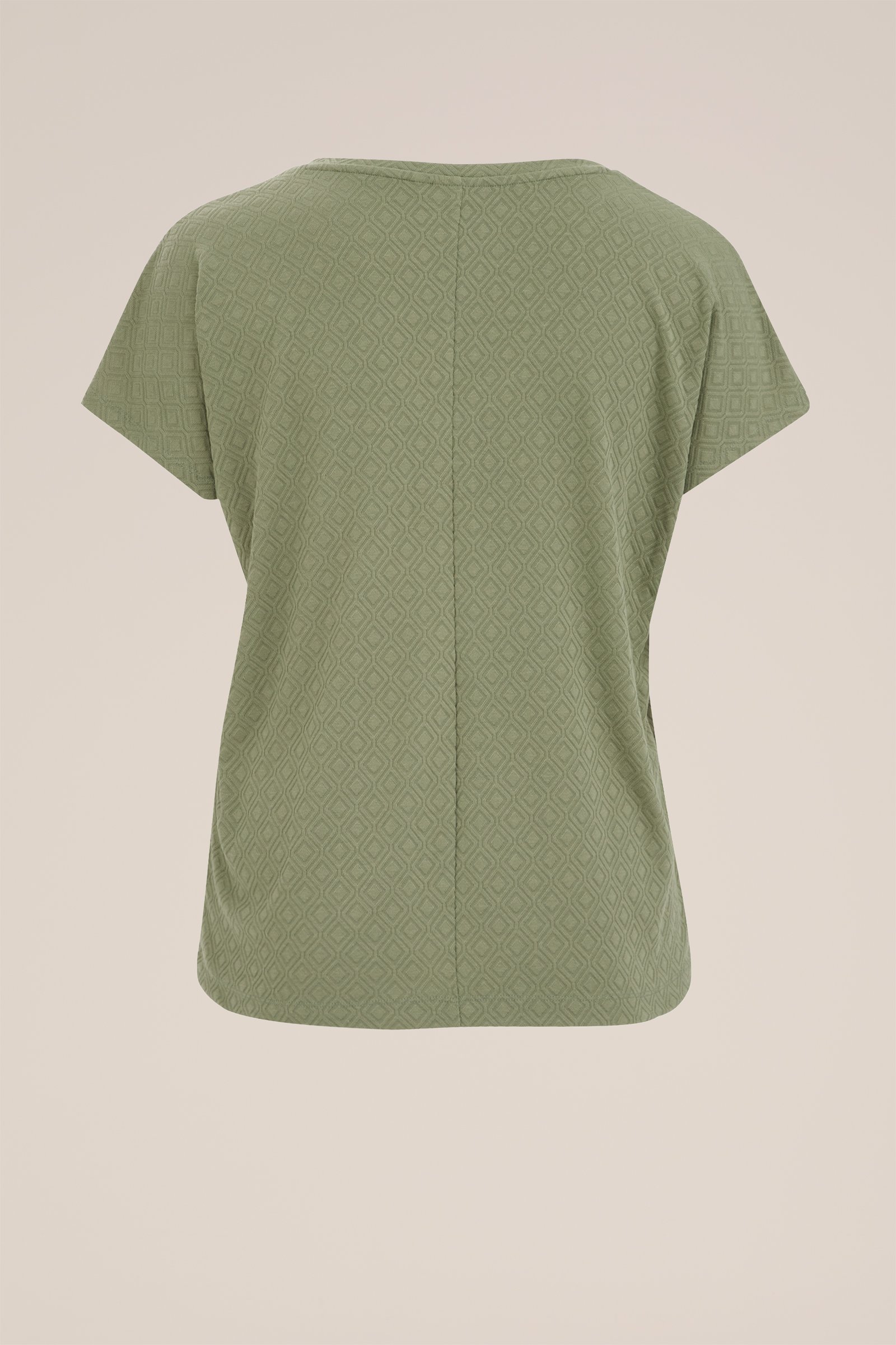 T-shirt met structuur - Curve WE Fashion Lichtgroen