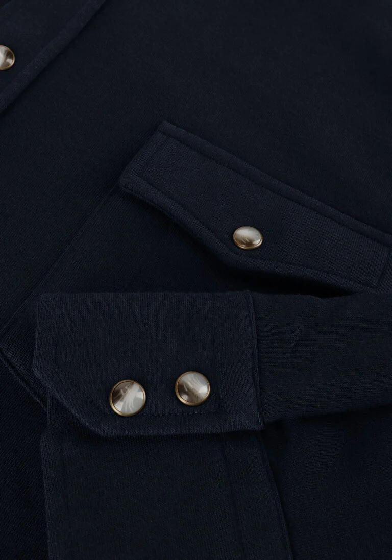 PROFUOMO donkerblauwe profuomo casual overhemd overshirt wester