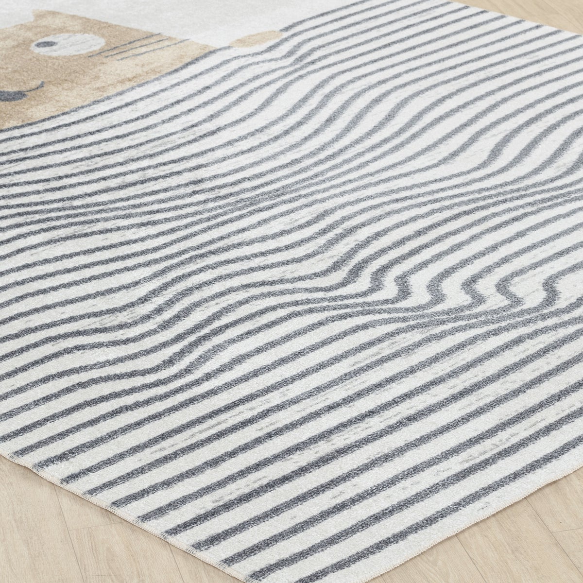 Machinewasbaar kinderkleed, kattenmotief, bruin/beige, 80x150 cm, CATNAP