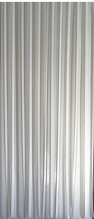 Rideau de porte gris/blanc 90 x 220 cm