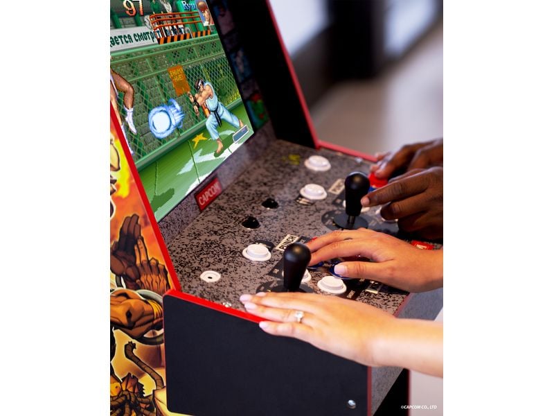 Arcade1Up Arcade-Automat Capcom Legacy Arcade Game Yoga Fla Spielautomat mit 14 Spielen aus der legendären Capcom Serie