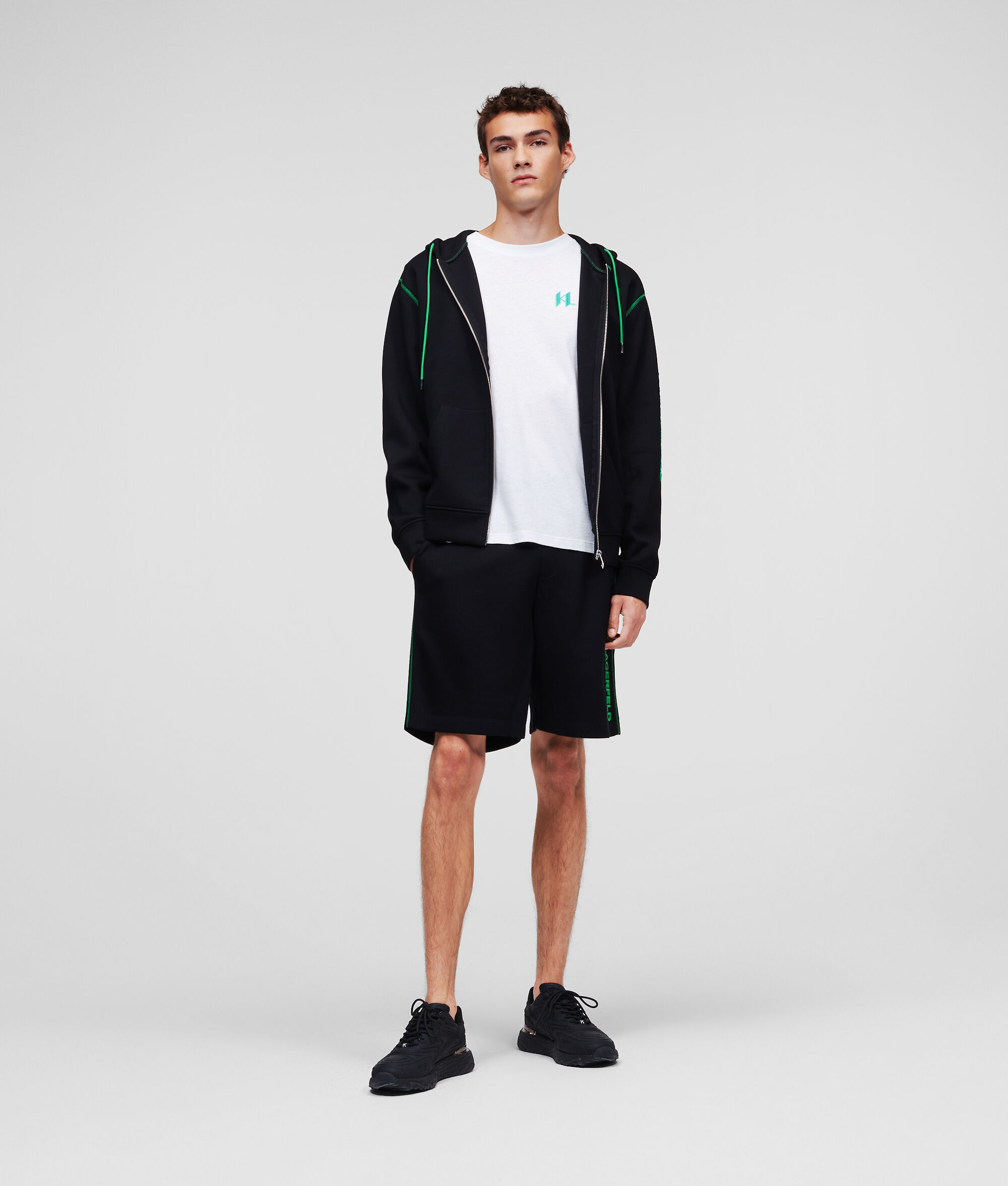 SWEAT À CAPUCHE ZIPPÉ AVEC LOGO KARL