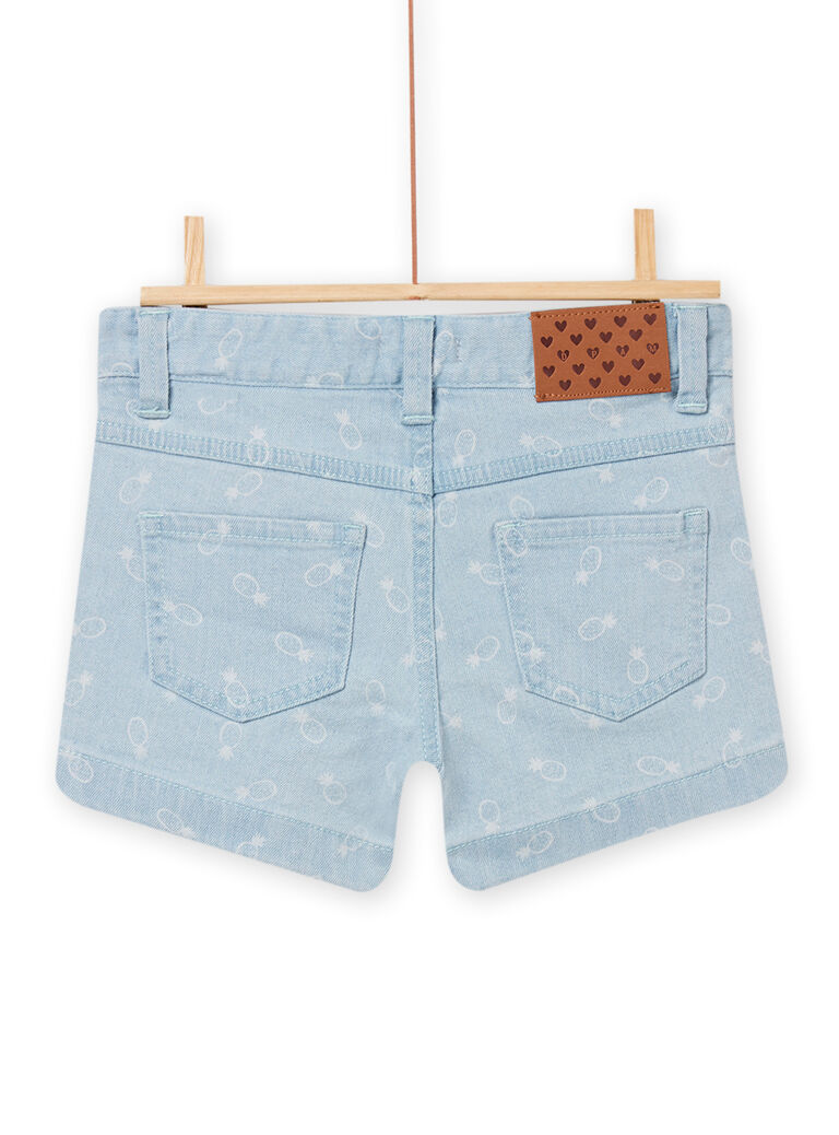 Short denim clair enfant fille