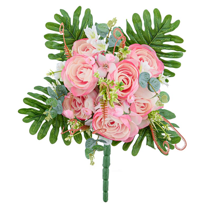 Bouquet de pivoines,fleurettes et eucalyptus