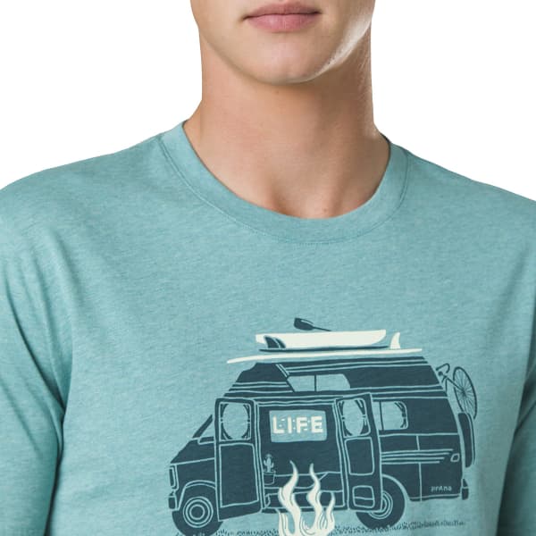 T-shirt PRANA WILL TRAVEL JOURNEYMAN 2 AQUA HEATHER