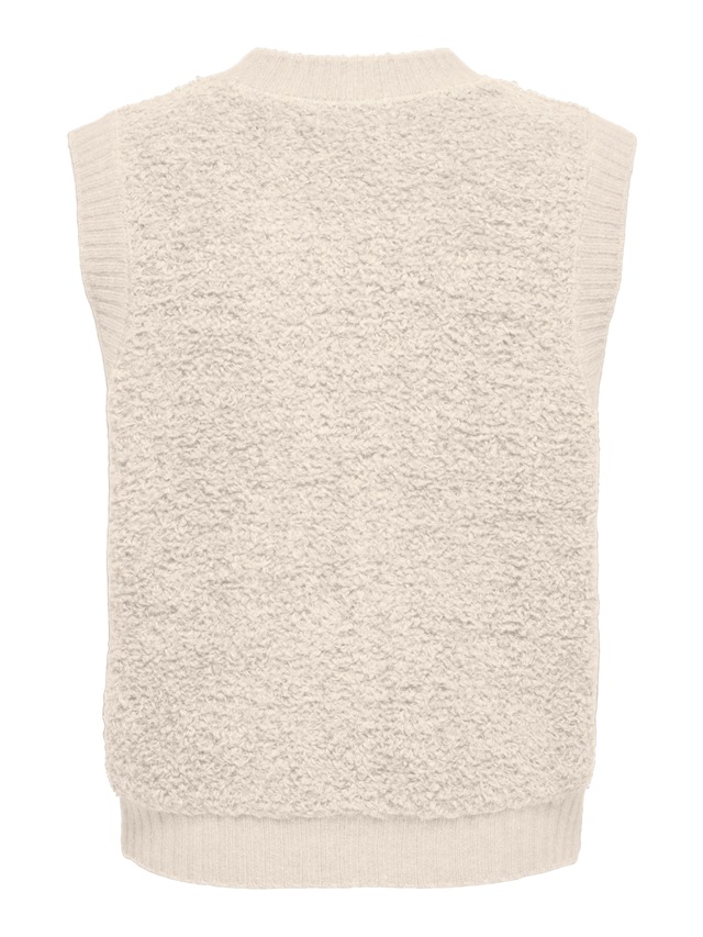 JDY Strickweste »JDYEIRA LIFE S/L O-NECK BUTTON VEST KNT«