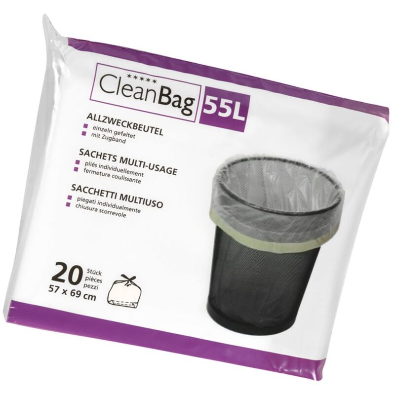 CleanBag Mehrzweckbeutel, 55 l, 20 Stück