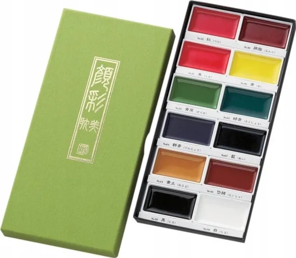 Gansai Tambi Aquarel akvarelfarver, 12 farver