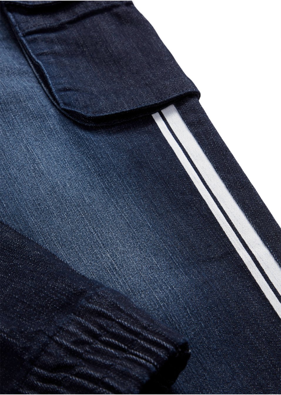 Jean taille extensible thermo garçon avec galon, Tapered Fit