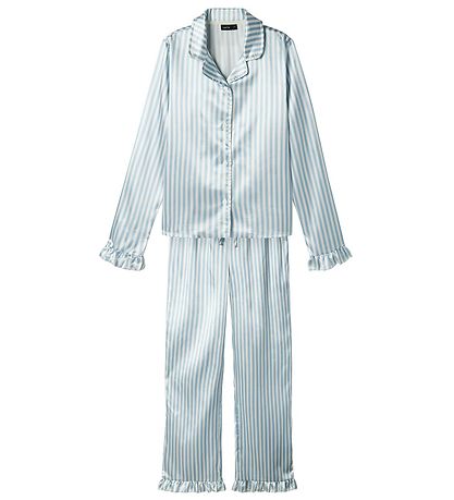 LMTD Natt?j - NlfNightystripe - Blåe Fog/White Alyssum