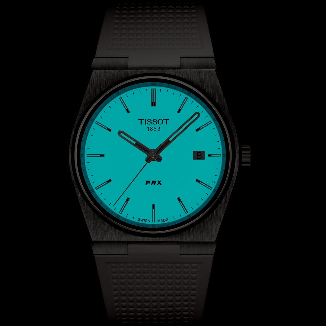Tissot PRX 40 205 Quartz Kautschuk weiss