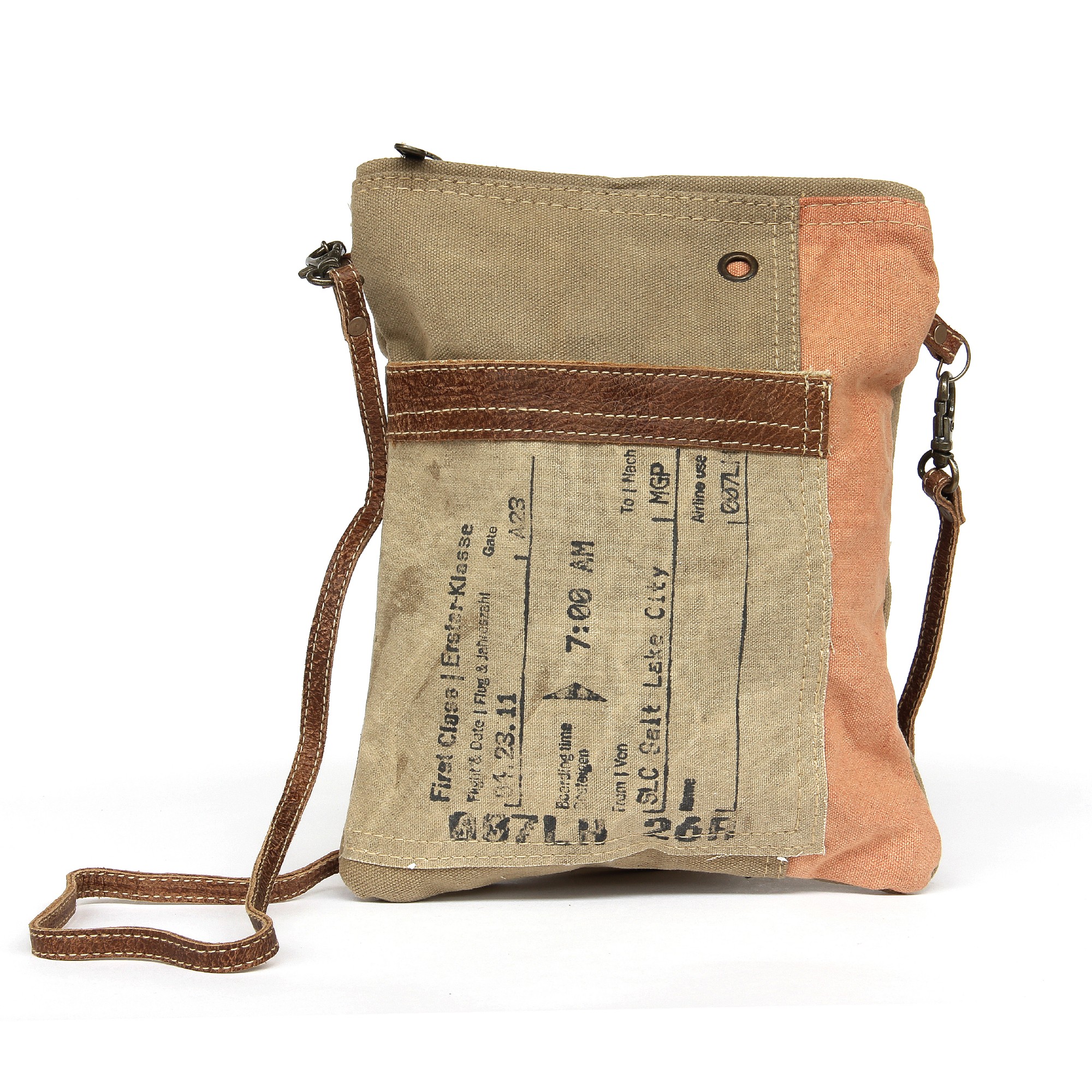 Umhängetasche 'No. 1', beige-rosa, B 16 cm, H 22 cm günstig bestellen
