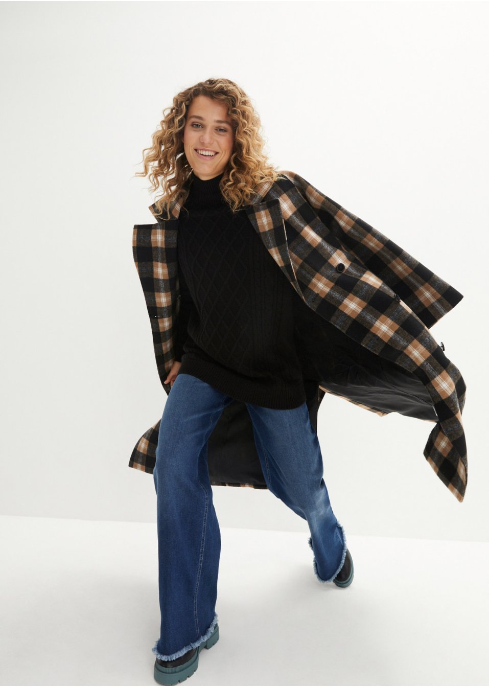 Pull oversize avec col montant