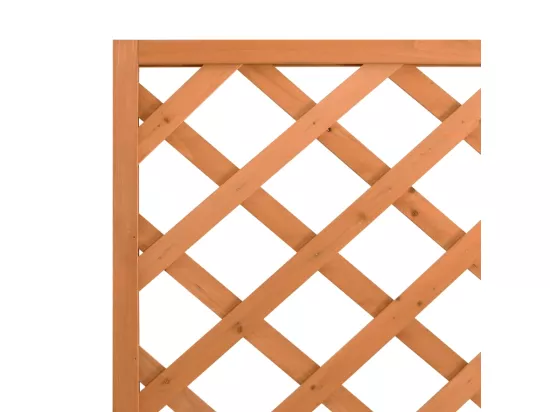 Jardinière avec treillis marron bois massif de sapin