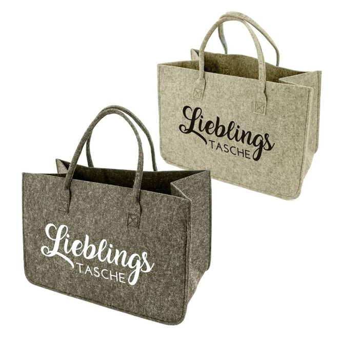 Filztasche - Lieblingstasche - ca. 50 x 33,5 x 25 cm - 1 Stück