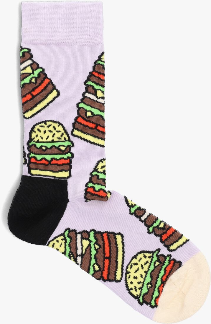 HAPPY SOCKS paarse happy socks sokken burger