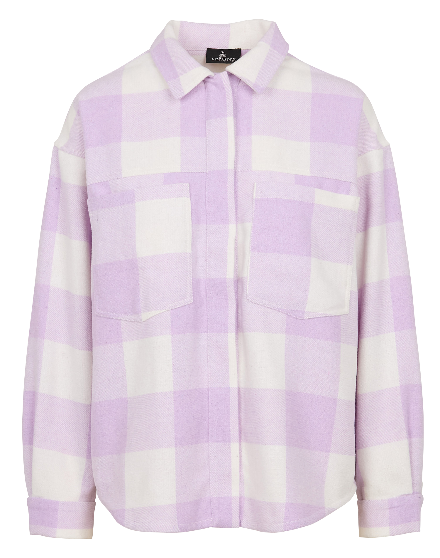CESAR - Surchemise droite col classique à carreaux | Violet