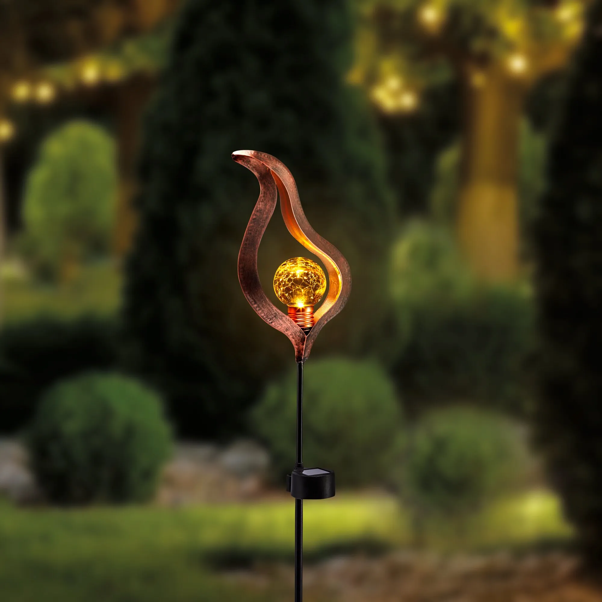 Solar-Stab mit Ornament, ca. 59cm