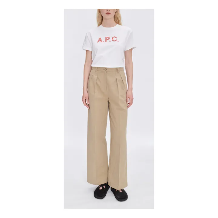 A.P.C. Pantalon Tressie Coton et Lin | Beige