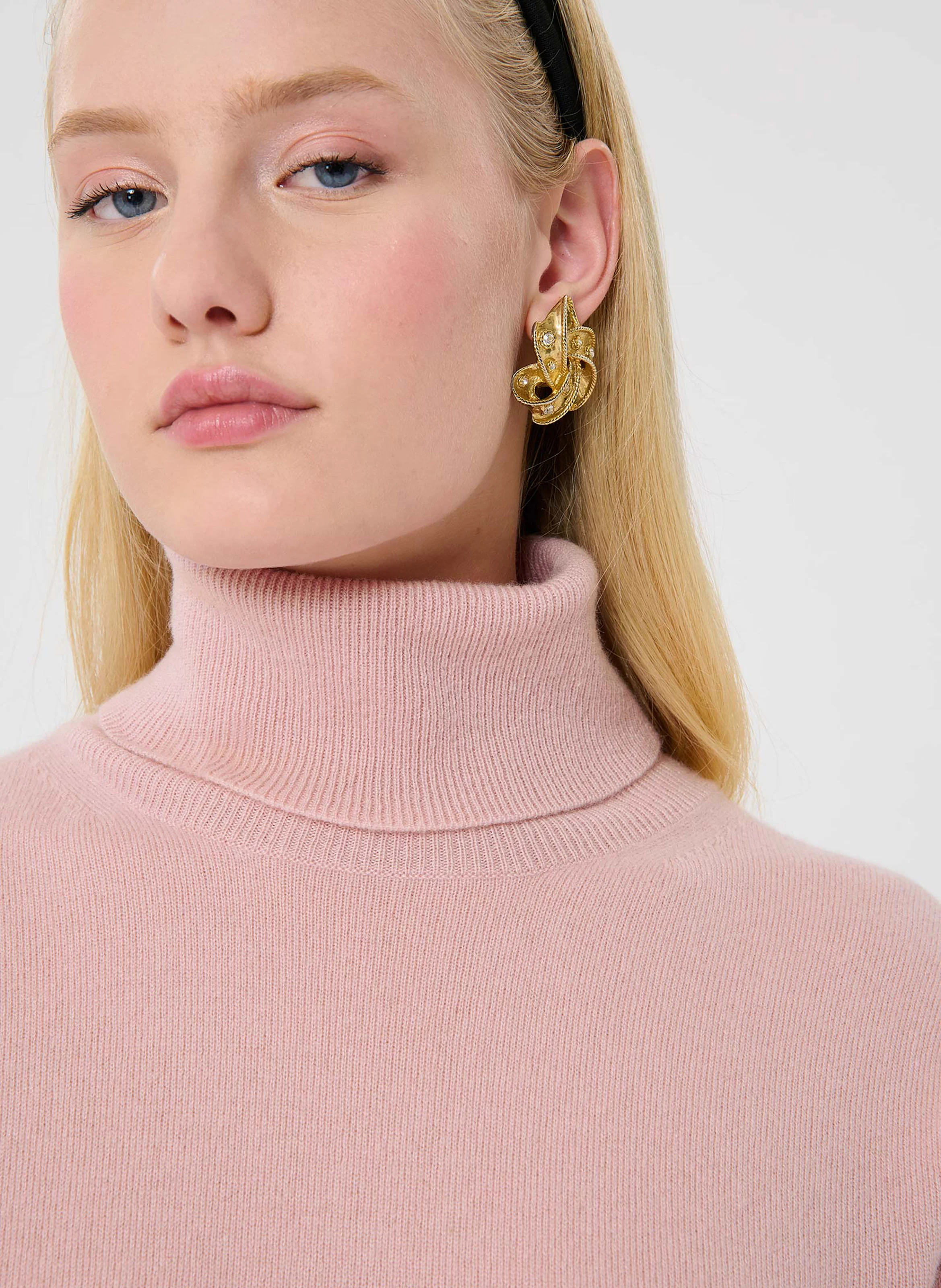 PALIA - Pull col roulé en cachemire | Rose