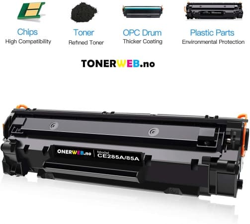 Tonerkassett, erstatter HP Toner Sort LaserJet 85A (Ca 1.600 sider) (1 stk.)
