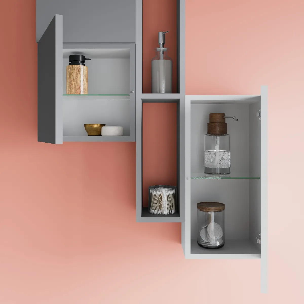 Kiamami Valentina Armoire de salle de bain Lagos - Blanc