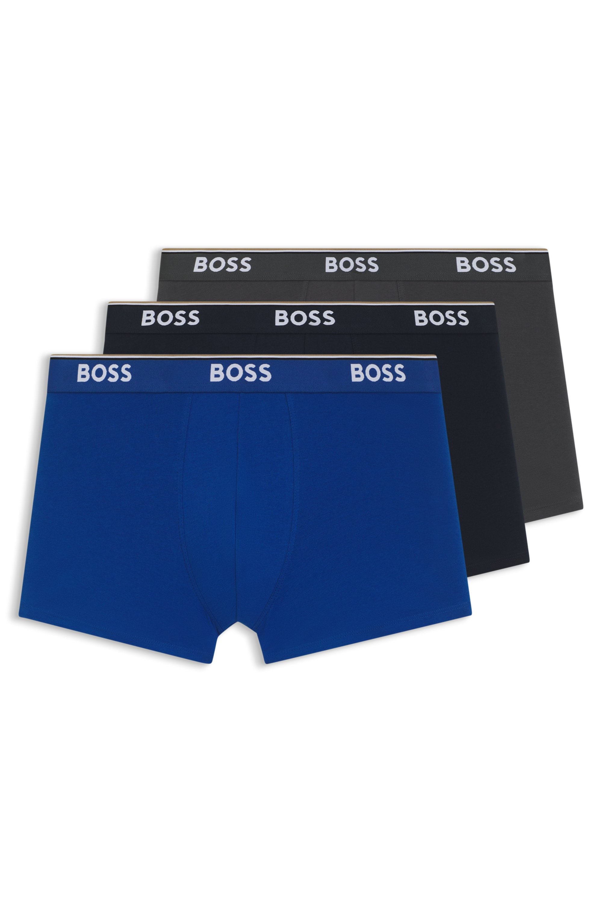 BOSS Langer Boxer »Brief 3 PACK«, mit farblich passendem Webbund