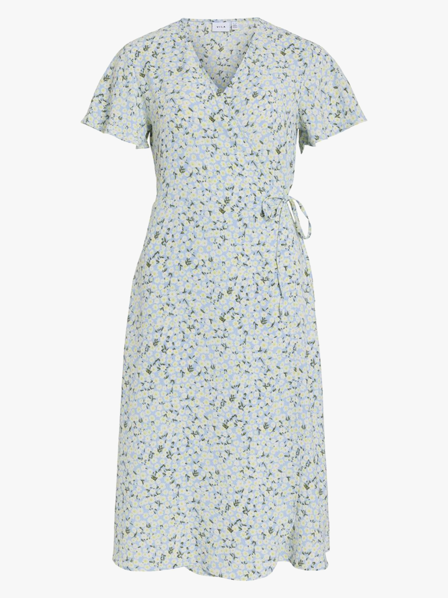 Lovie Short Sleeve Wrap Midi Dress