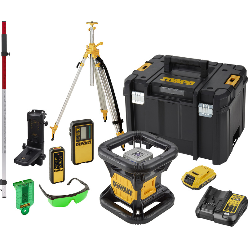 DeWALT DCE079D1G-SET Roterende laser Groen