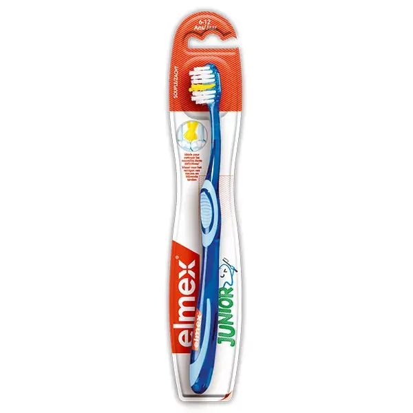 Escova de dentes Elmex Junior para crianças de 6 a 12 anos
