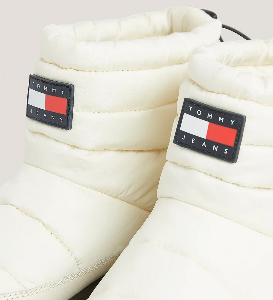 Botas de cano curto Tommy Jeans Recycled Matelassadas Brancas
