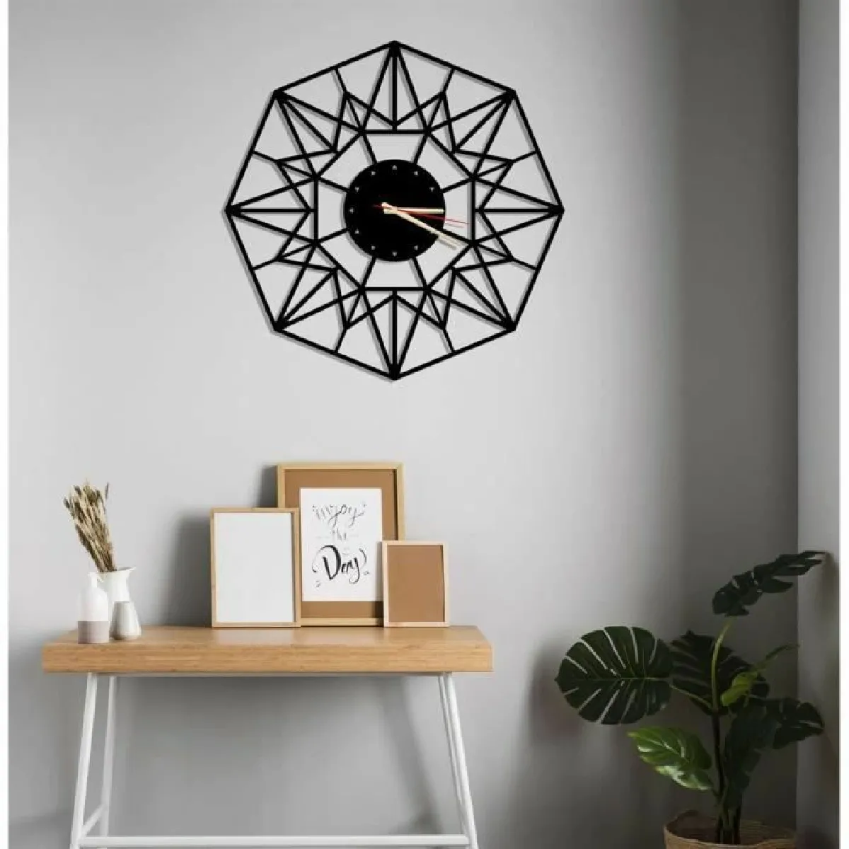 Dekory Octogone Horloge Murale 50cm