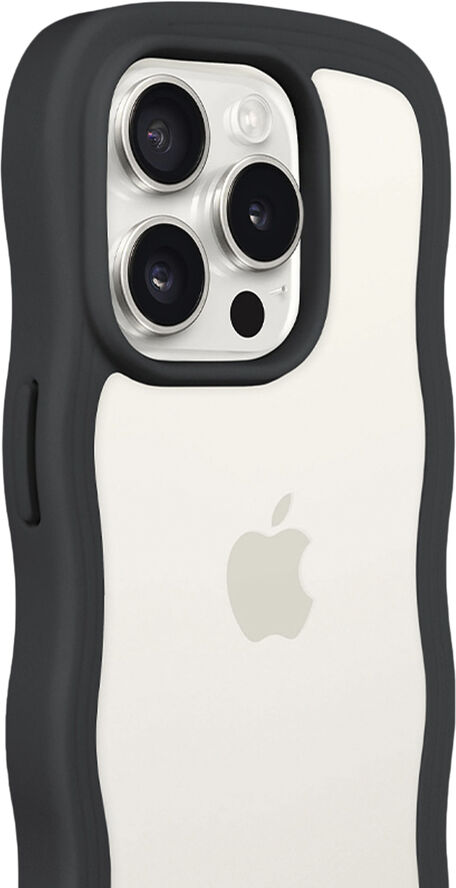 HoldIt Wavy Case iPhone 15 Pro Sort
