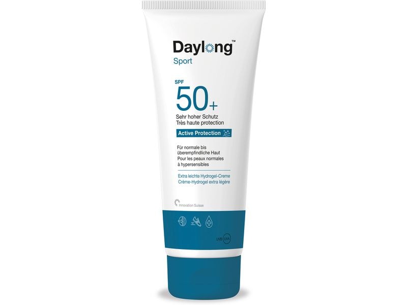 DAYLONG Sonnencreme Sport Active Protection Hydro SPF 50  2 Wasserfeste und schweissresistente Sonnencrème – perfekt beim Sport
