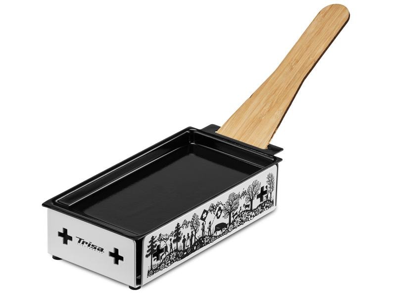 Trisa Teelicht-Raclette Kitchenette, Schwarz/Weiss Kerzen-Raclette